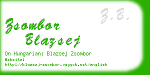 zsombor blazsej business card